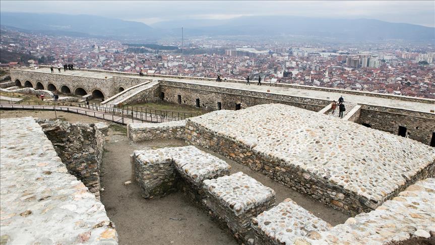 Prizren Fortress in Kosovo, overlooking the city with panoramic views.