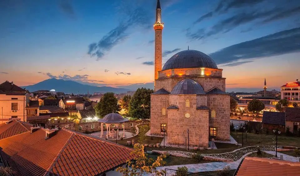 Sinan Pasha Mosque in Prizren, Kosovo, an Ottoman-era mosque near Shadervan Square.