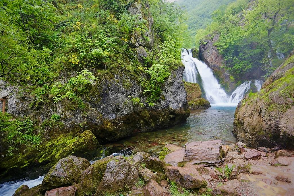 White Drin Waterfall in Kosovo, a stunning cascade near Peja.